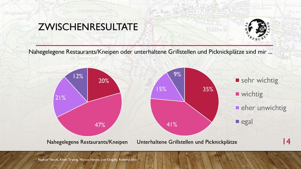 Zwischenresultate Nahegelegene Restaurants/Kneipen oder unterhaltene Grillstellen und Picknickplätze sind mir ...