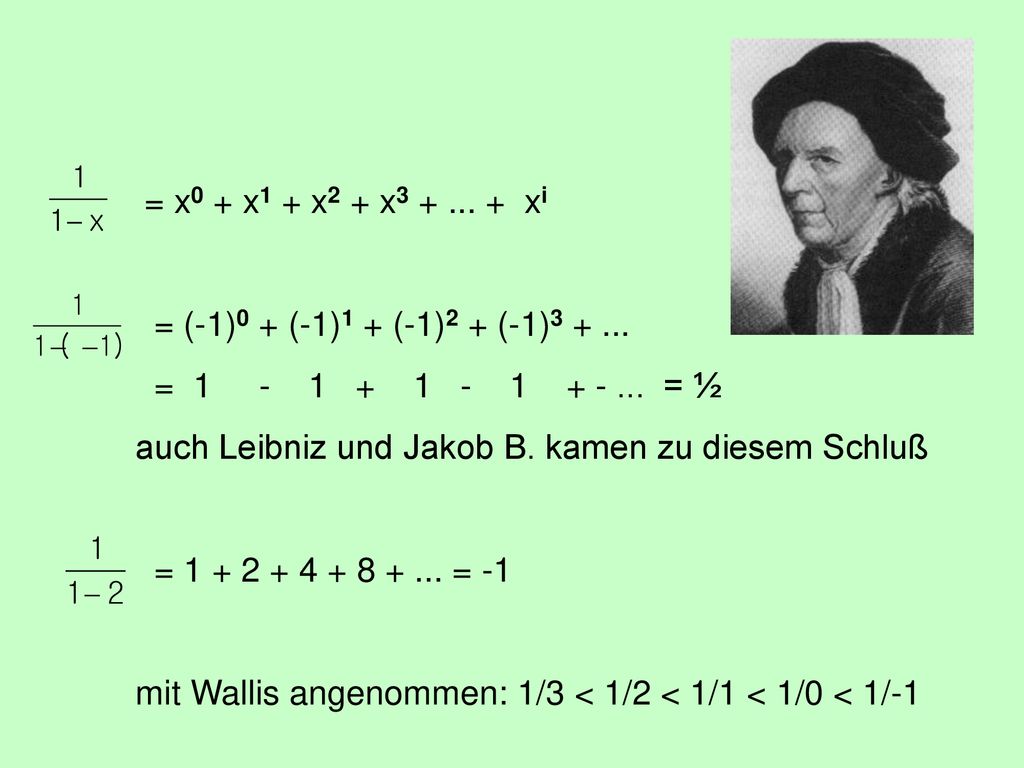 = x0 + x1 + x2 + x xi = (-1)0 + (-1)1 + (-1)2 + (-1) = = ½.