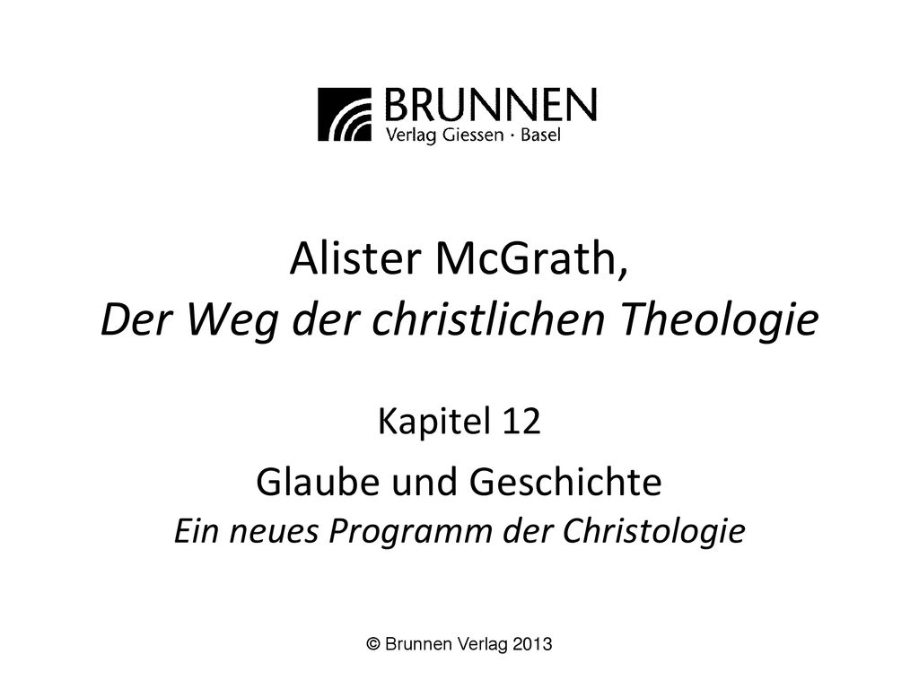 Alister McGrath, Der Weg der christlichen Theologie