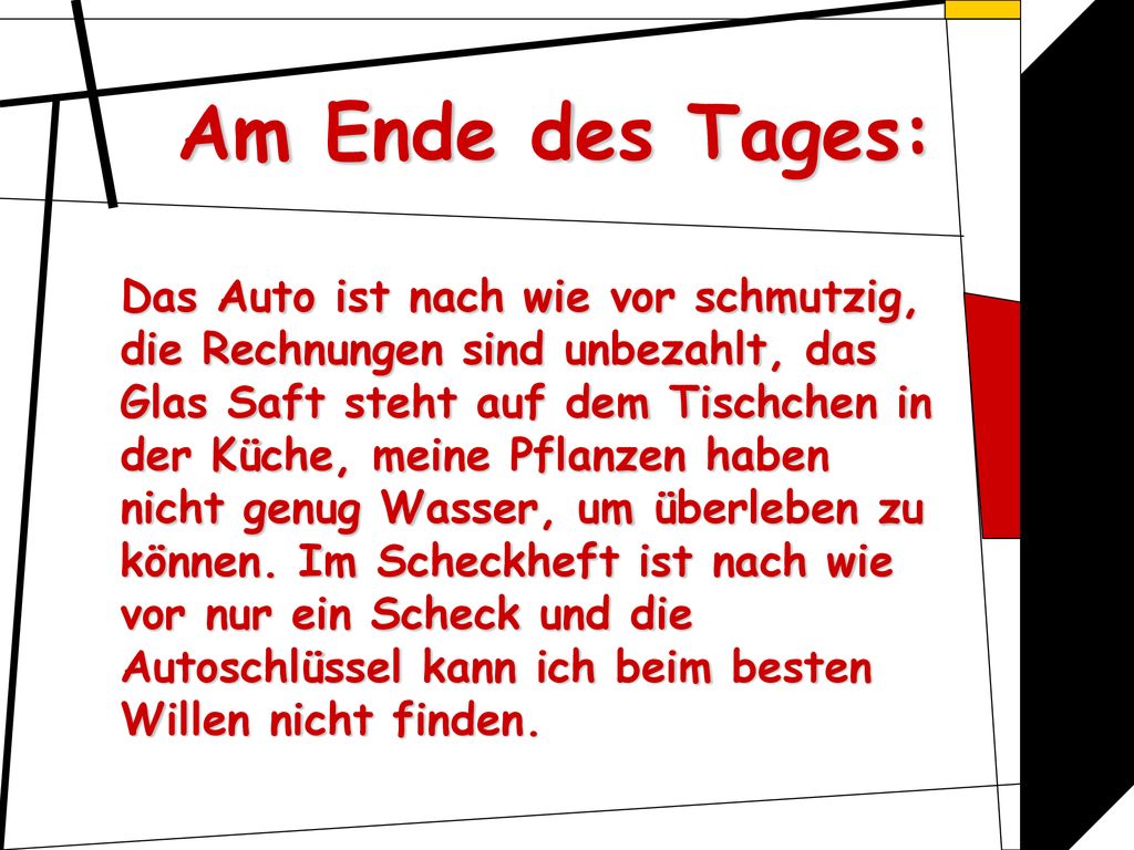 Am Ende des Tages: