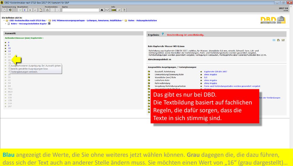 Das gibt es nur bei DBD. Die Textbildung basiert auf fachlichen. Regeln, die dafür sorgen, dass die Texte in sich stimmig sind.