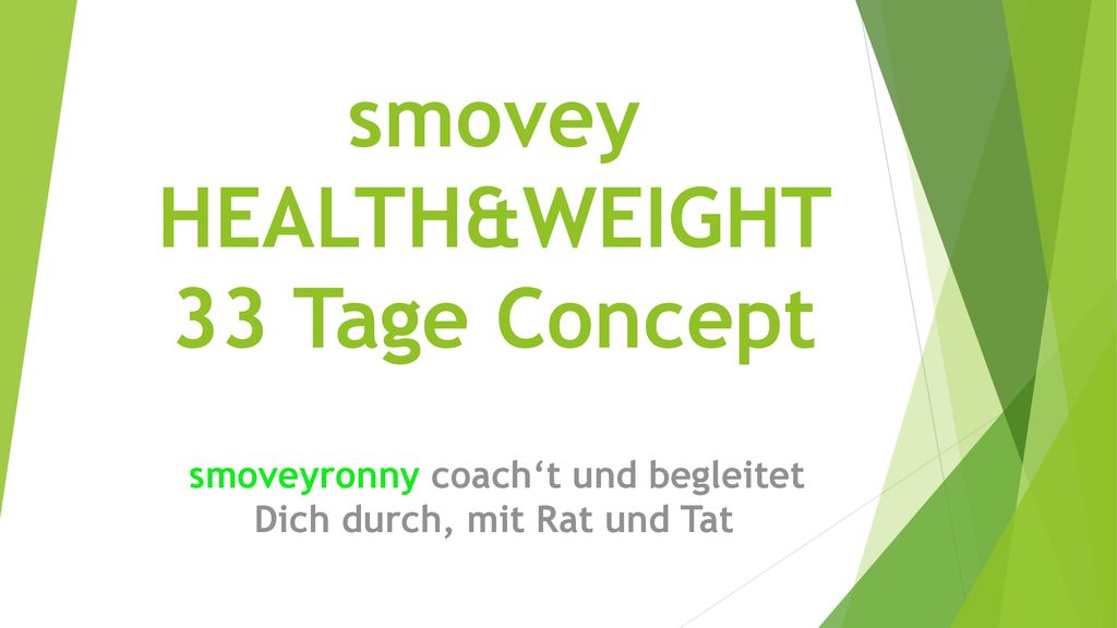 smovey HEALTH&WEIGHT 33 Tage Concept