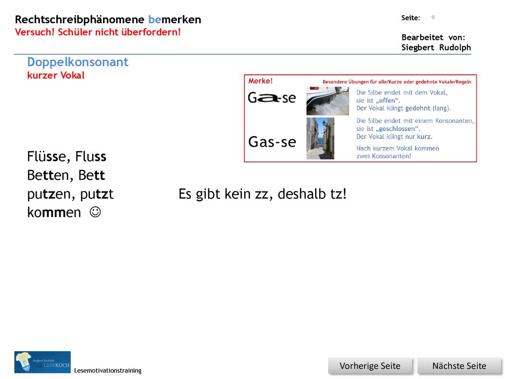 putzen, putzt Es gibt kein zz, deshalb tz! kommen 