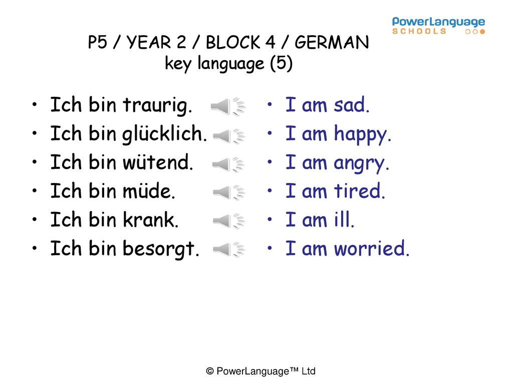 P5 / YEAR 2 / BLOCK 4 / GERMAN key language (5)