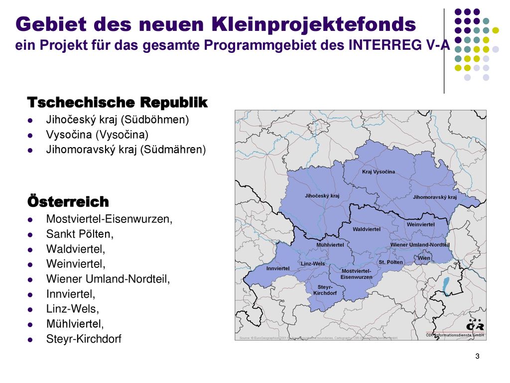 Gebiet des neuen Kleinprojektefonds ein Projekt für das gesamte Programmgebiet des INTERREG V-A