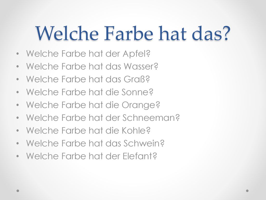 Welche Farbe hat das Welche Farbe hat der Apfel