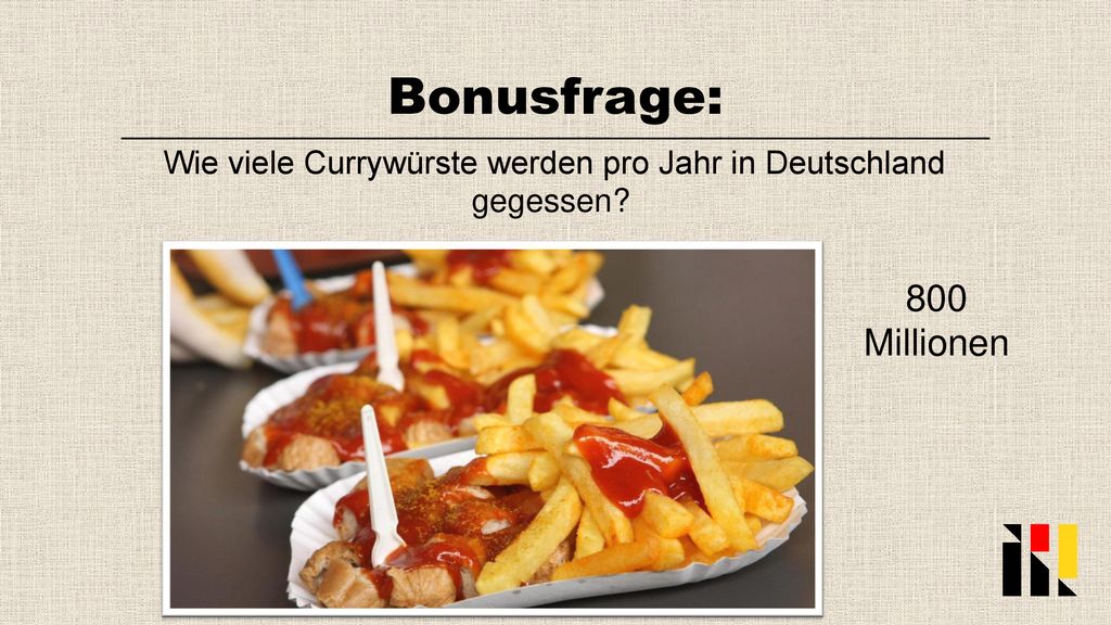 Wie viele Currywürste werden pro Jahr in Deutschland gegessen
