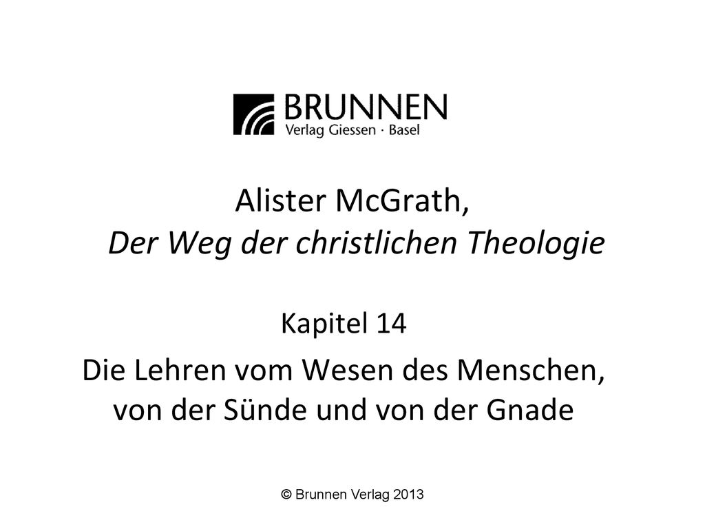 Alister McGrath, Der Weg der christlichen Theologie