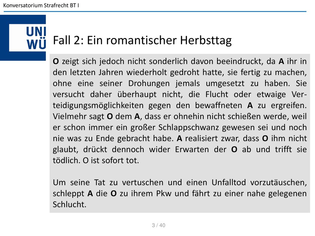 Fall 2: Ein romantischer Herbsttag