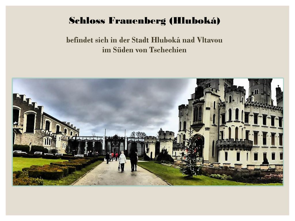 befindet sich in der Stadt Hluboká nad Vltavou im Süden von Tschechien