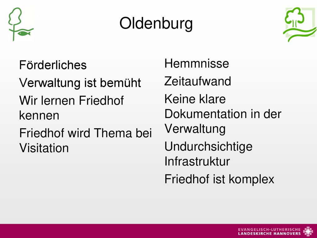 Oldenburg Förderliches Verwaltung ist bemüht Wir lernen Friedhof kennen Friedhof wird Thema bei Visitation