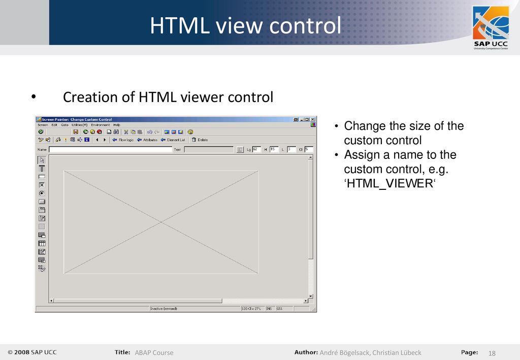 Chapter 10 – Subscreens, tabs and HTML viewer - ppt herunterladen