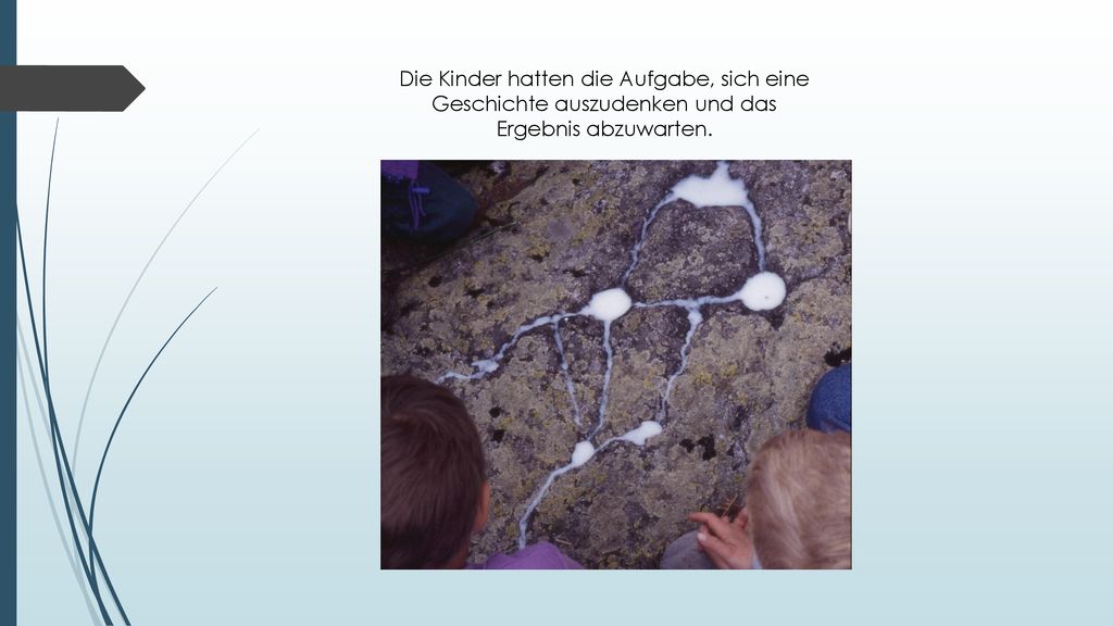 Die Kinder hatten die Aufgabe, sich eine Geschichte auszudenken und das