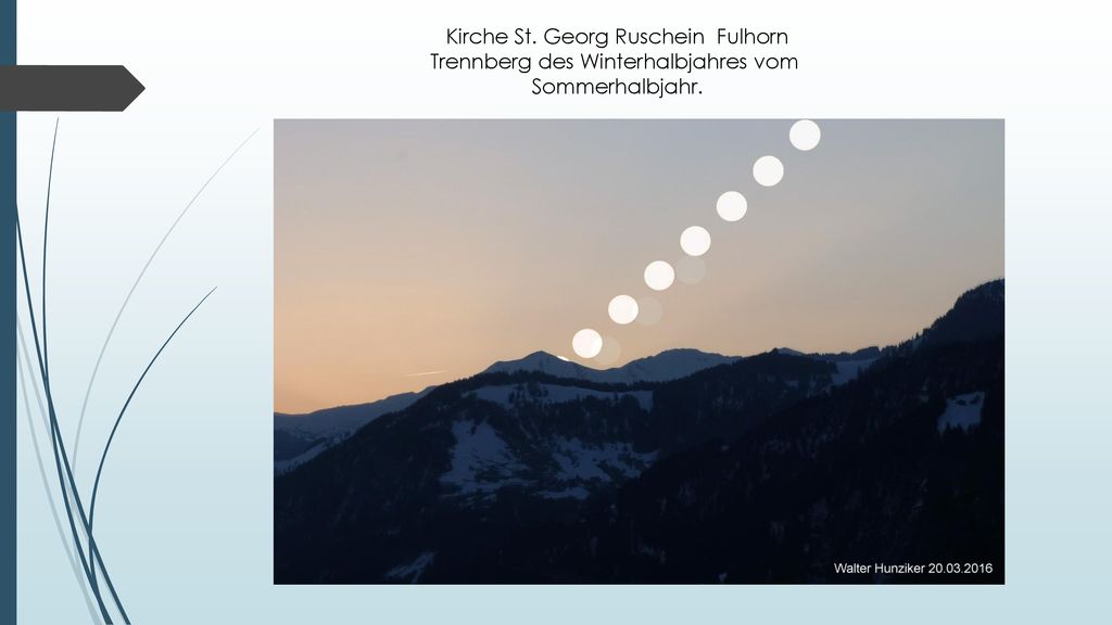 Kirche St. Georg Ruschein Fulhorn Trennberg des Winterhalbjahres vom