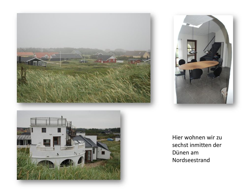 Hier wohnen wir zu sechst inmitten der Dünen am Nordseestrand