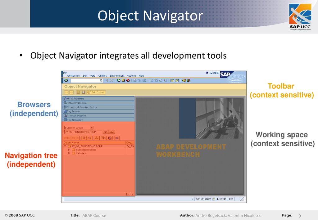Object Navigator Object Navigator integrates all development tools