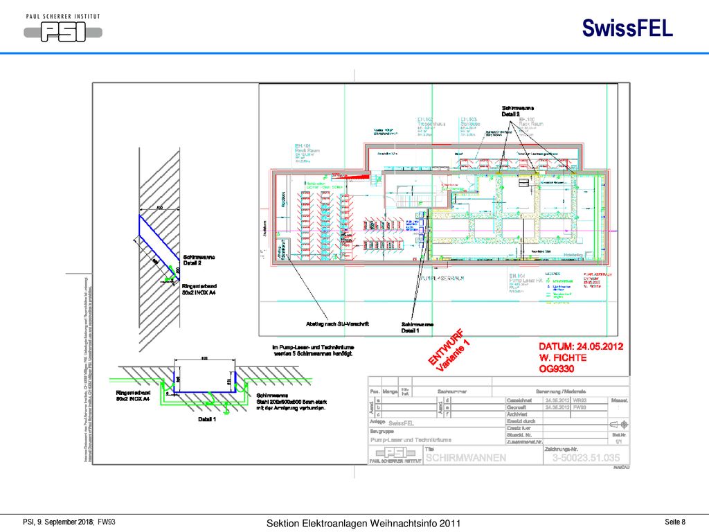 SwissFEL PSI, PSI, 9. September 2018; FW93 9. September 2018 Seite 8