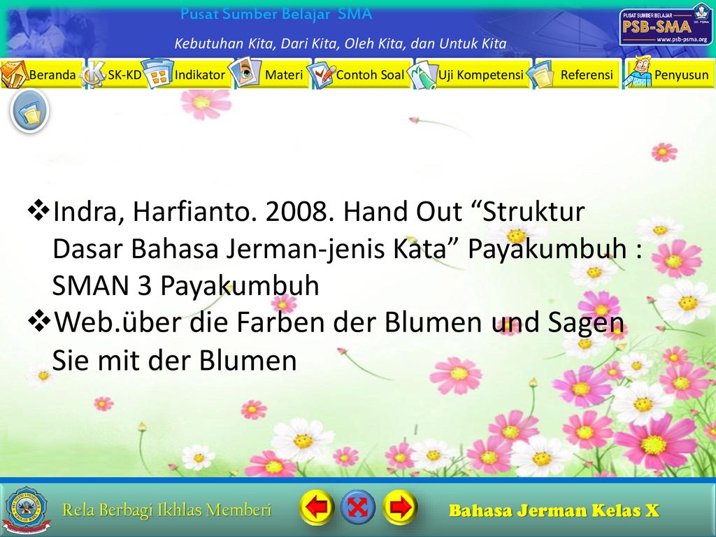 Web.über die Farben der Blumen und Sagen Sie mit der Blumen