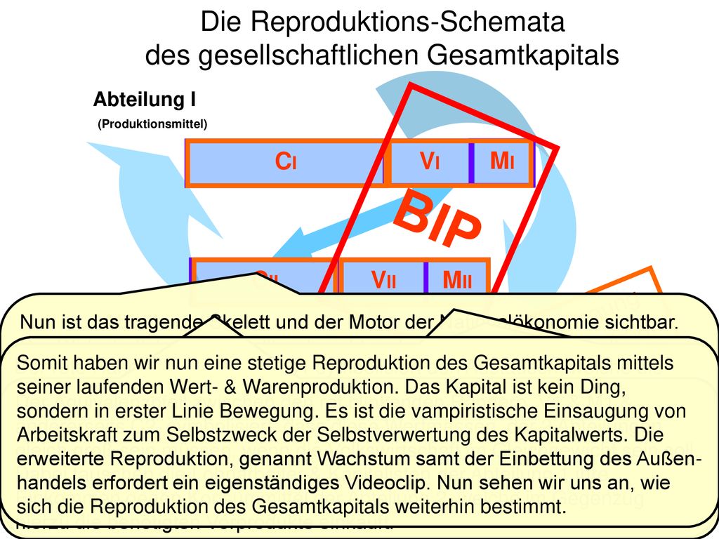 BIP Die Reproduktions-Schemata des gesellschaftlichen Gesamtkapitals
