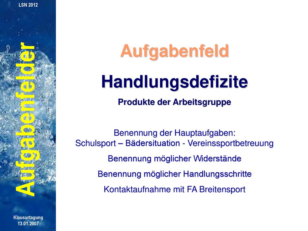 Produkte der Arbeitsgruppe