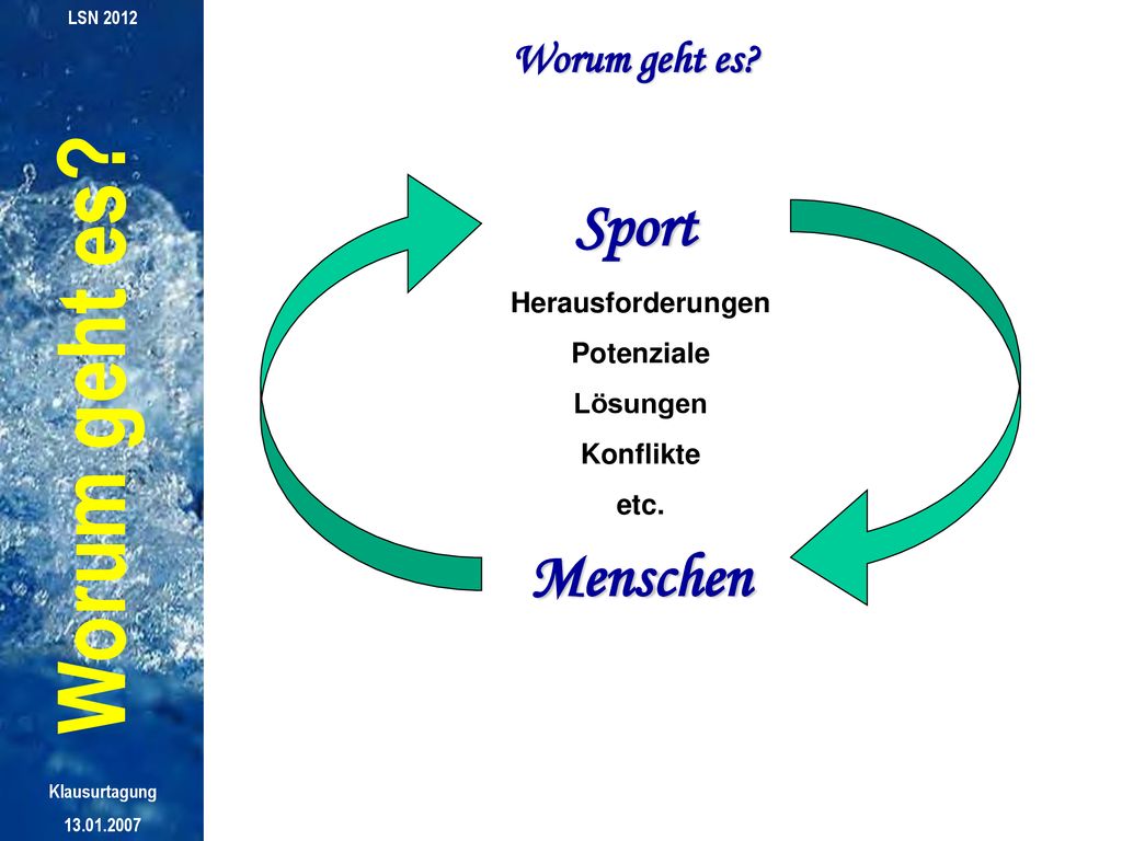 Worum geht es Sport Menschen Worum geht es Herausforderungen