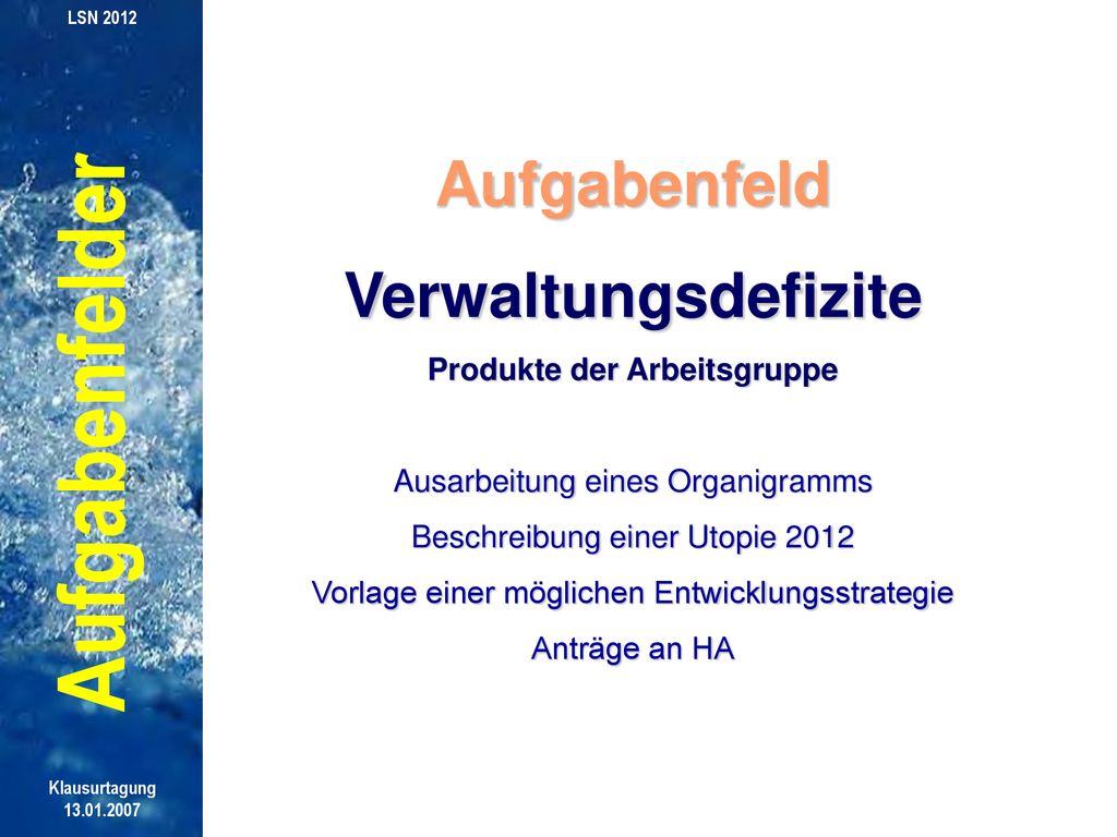 Produkte der Arbeitsgruppe