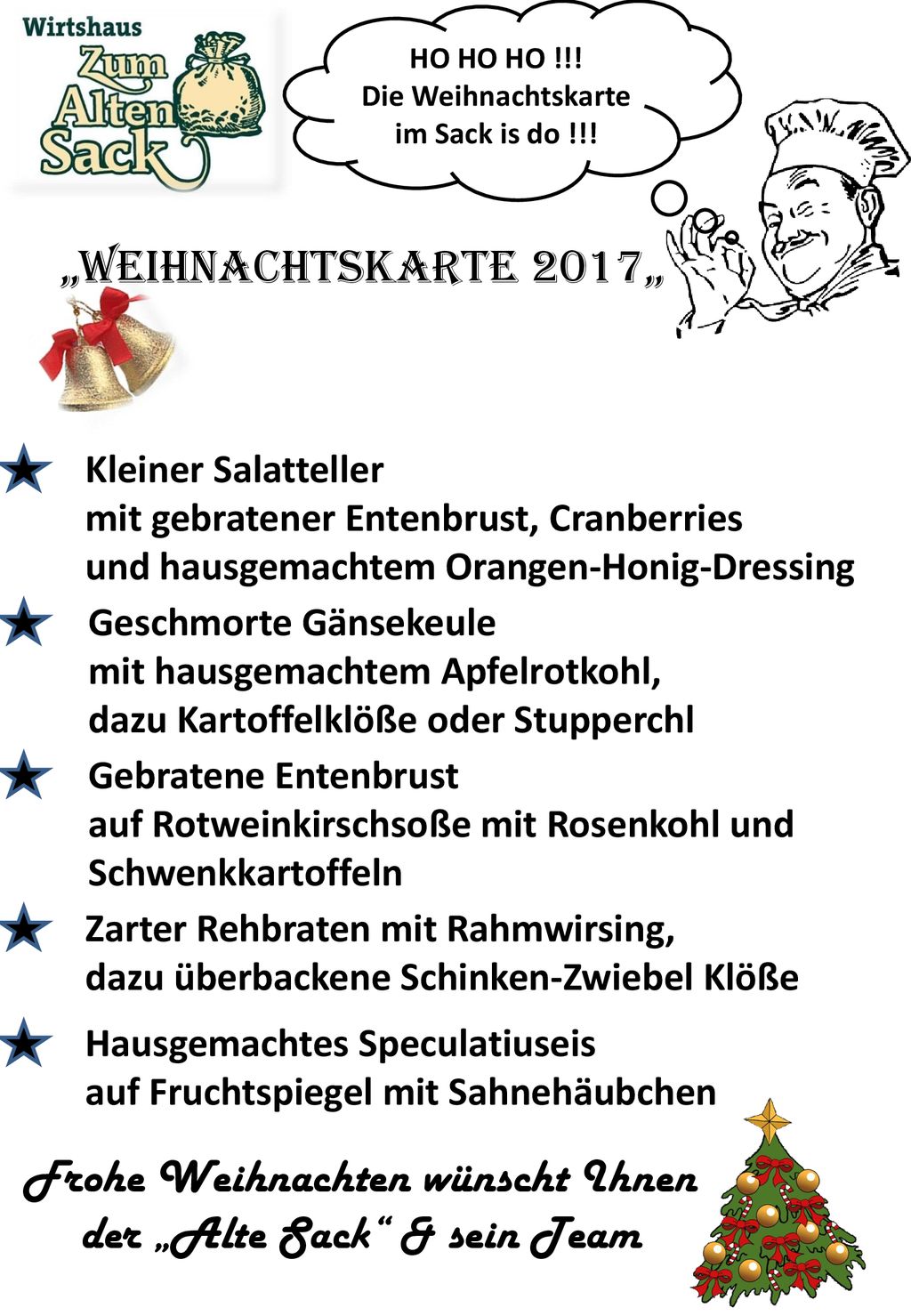 HO HO HO !!! Die Weihnachtskarte im Sack is do !!!