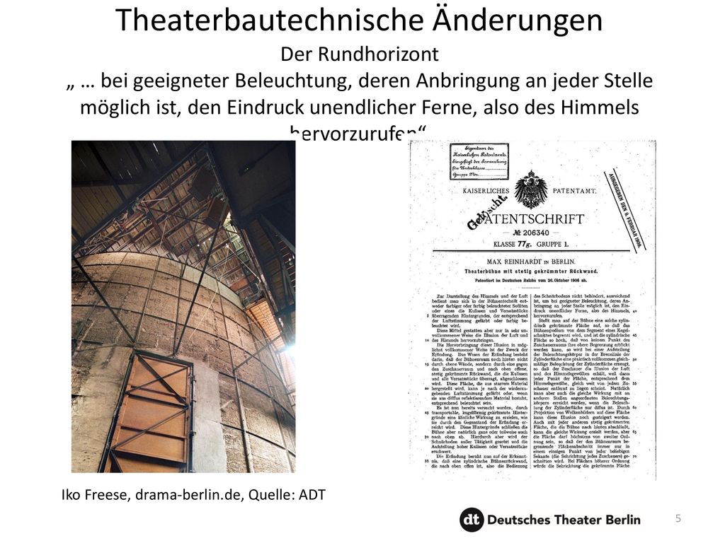 „ … bei geeigneter Beleuchtung, deren Anbringung an jeder Stelle möglich ist, den Eindruck unendlicher Ferne, also des Himmels hervorzurufen .