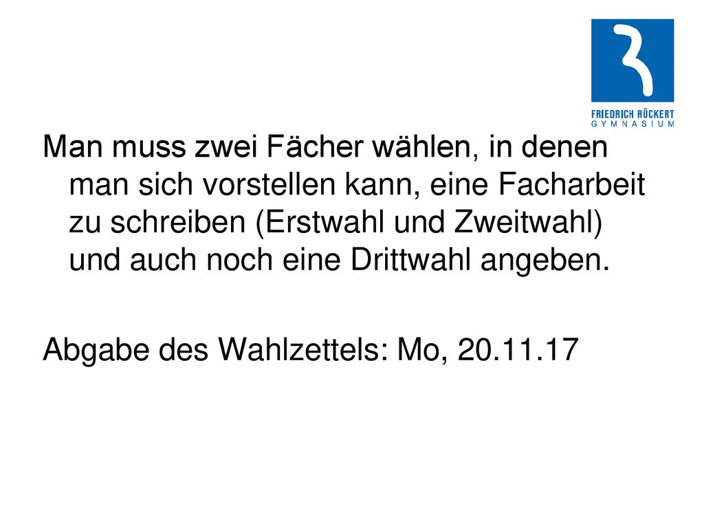 Die Facharbeit In Der Jahrgangsstufe Q1 Der Gymnasialen Oberstufe
