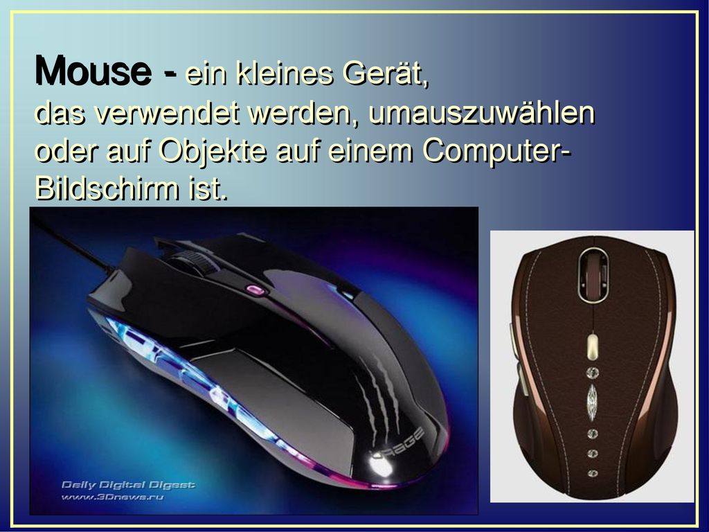 Mouse - ein kleines Gerät, das verwendet werden, umauszuwählen oder auf Objekte auf einem Computer-Bildschirm ist.