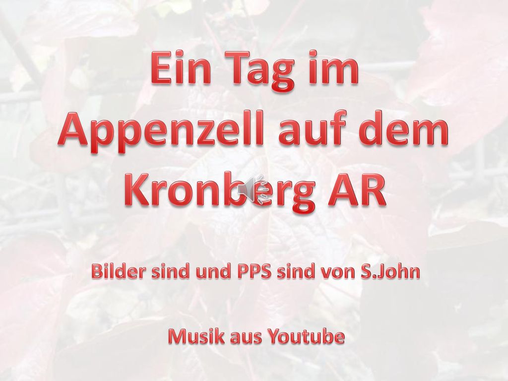 Ein Tag im Appenzell auf dem Kronberg AR
