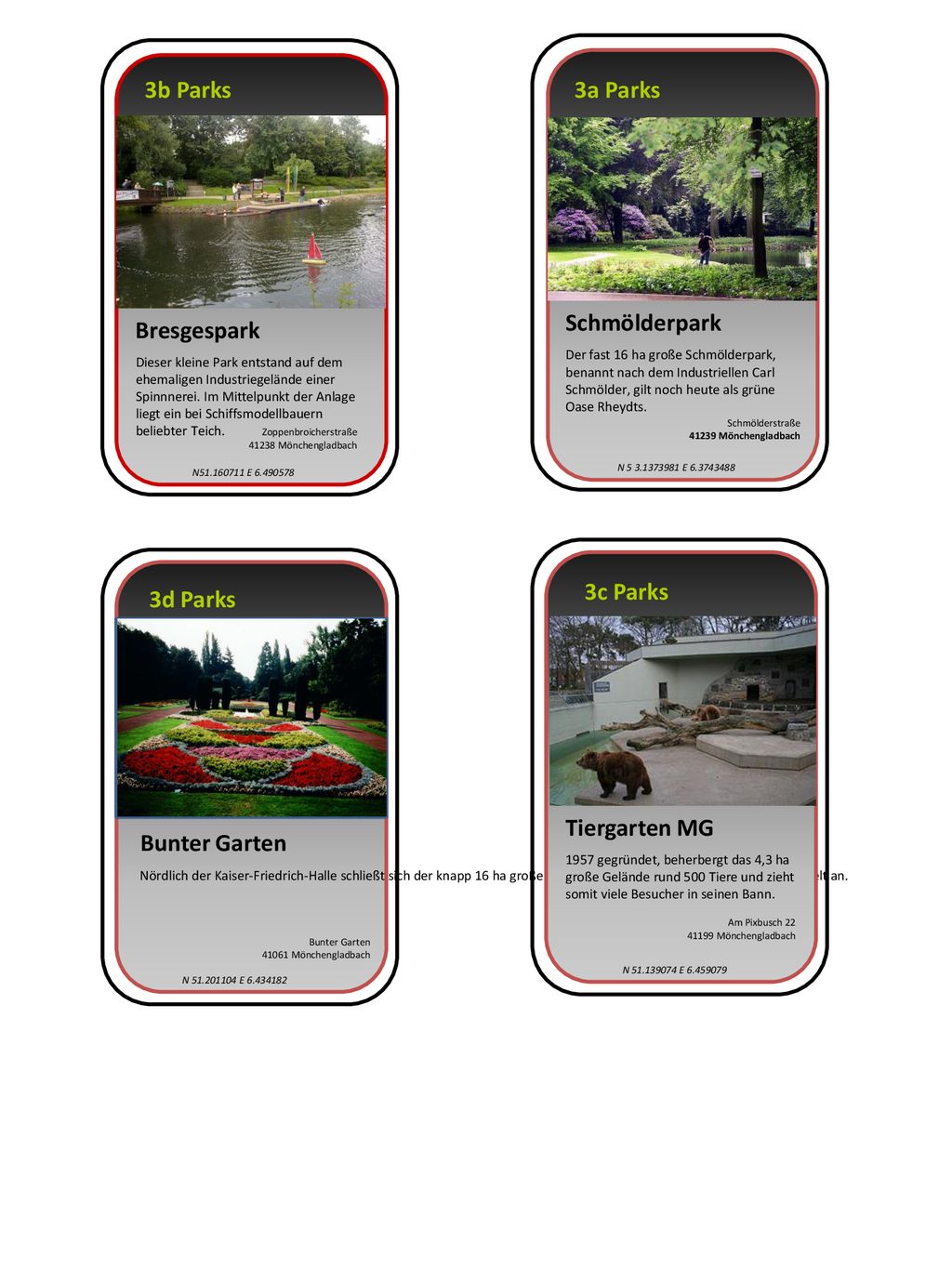 3b Parks 3a Parks Bresgespark Schmölderpark 3c Parks 3d Parks