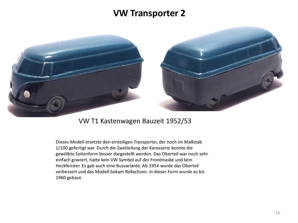 VW Transporter 2 VW T1 Kastenwagen Bauzeit 1952/53