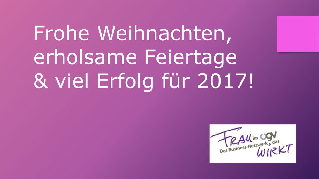 Frohe Weihnachten, erholsame Feiertage