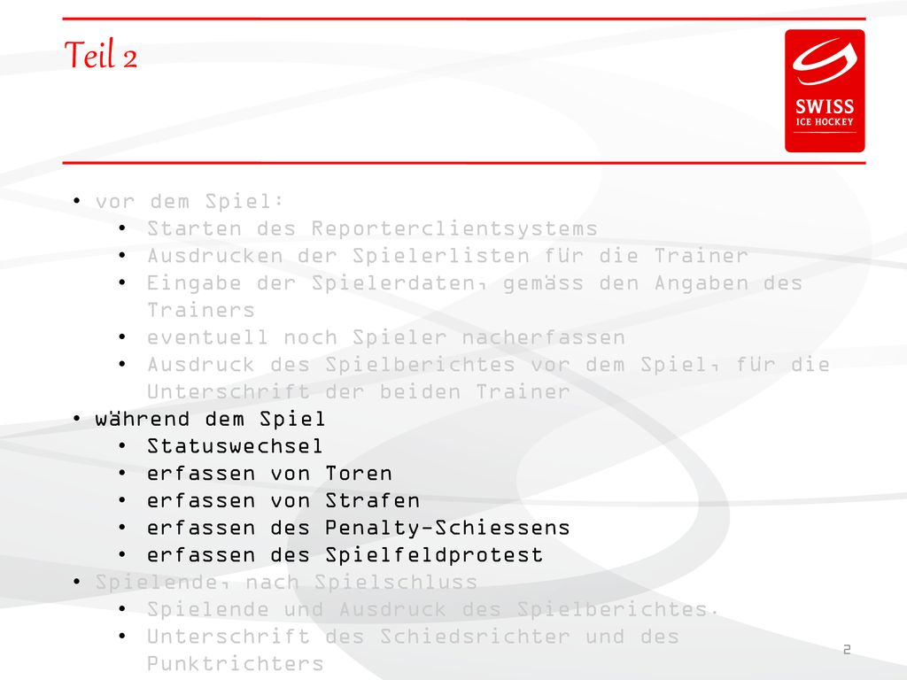 Teil 2 vor dem Spiel: Starten des Reporterclientsystems