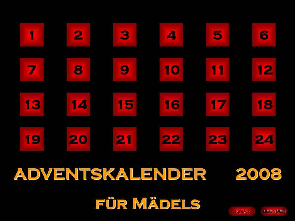 Weihnachtskalender für Buben für Mädels viel Spass! - ppt herunterladen