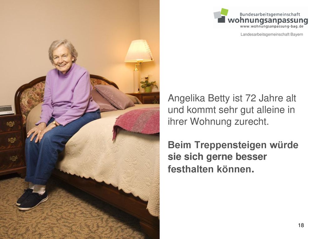 Angelika Betty ist 72 Jahre alt und kommt sehr gut alleine in ihrer Wohnung zurecht.