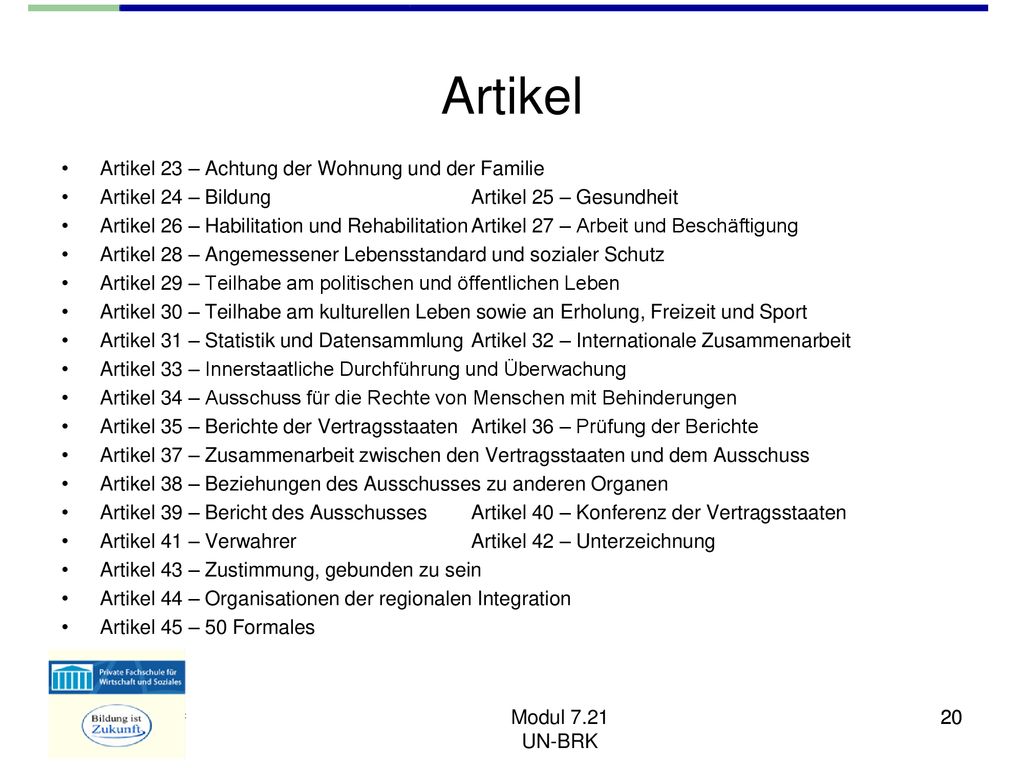 Artikel Artikel 23 – Achtung der Wohnung und der Familie