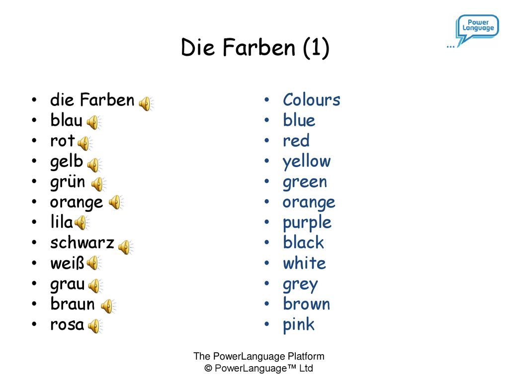 Die Farben (1) die Farben blau rot gelb grün orange lila schwarz weiß