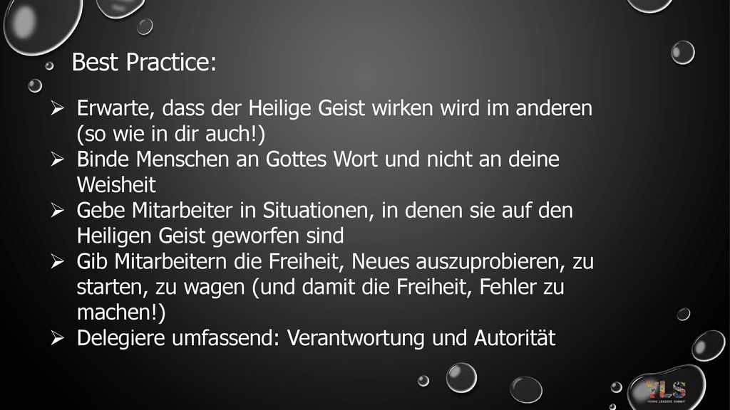 Best Practice: Erwarte, dass der Heilige Geist wirken wird im anderen (so wie in dir auch!)