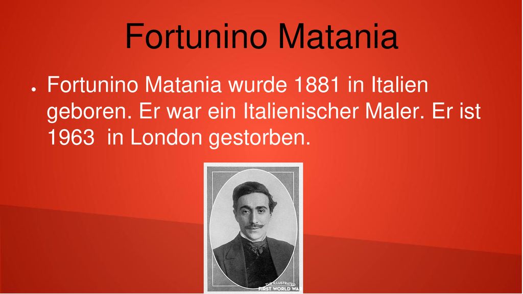 Fortunino Matania Fortunino Matania wurde 1881 in Italien geboren.