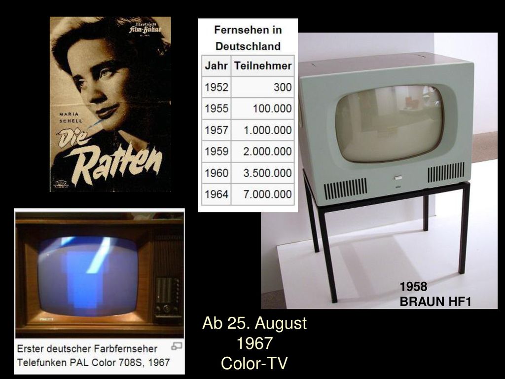 1958 BRAUN HF1 Ab 25. August 1967 Color-TV