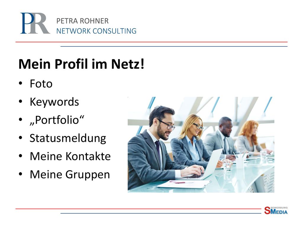 Mein Profil im Netz! Foto Keywords „Portfolio Statusmeldung