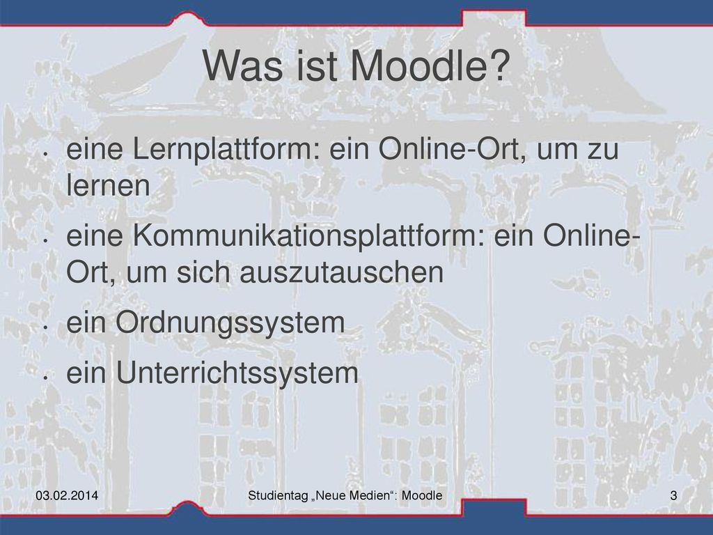 Studientag „Neue Medien : Moodle