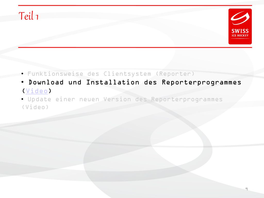 Teil 1 Download und Installation des Reporterprogrammes (Video)
