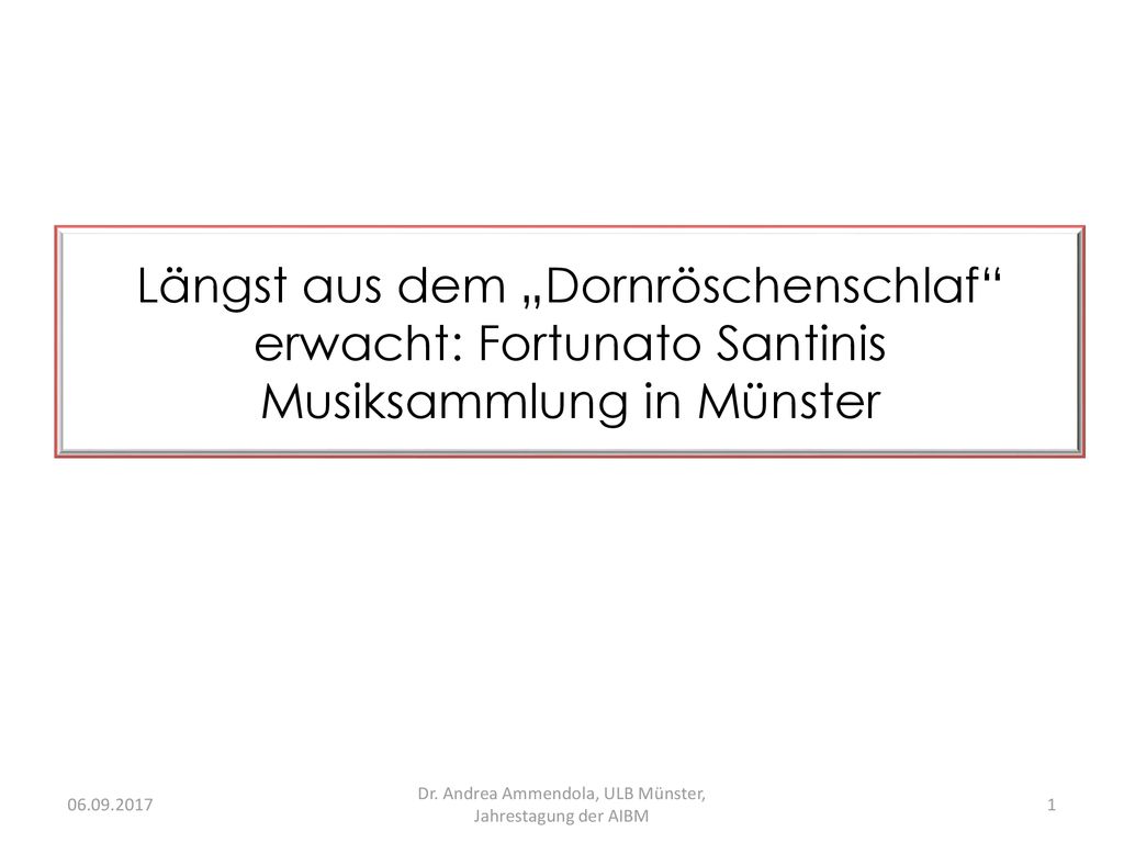 Dr. Andrea Ammendola, ULB Münster, Jahrestagung der AIBM
