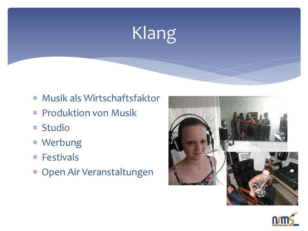 Klang Musik als Wirtschaftsfaktor Produktion von Musik Studio Werbung