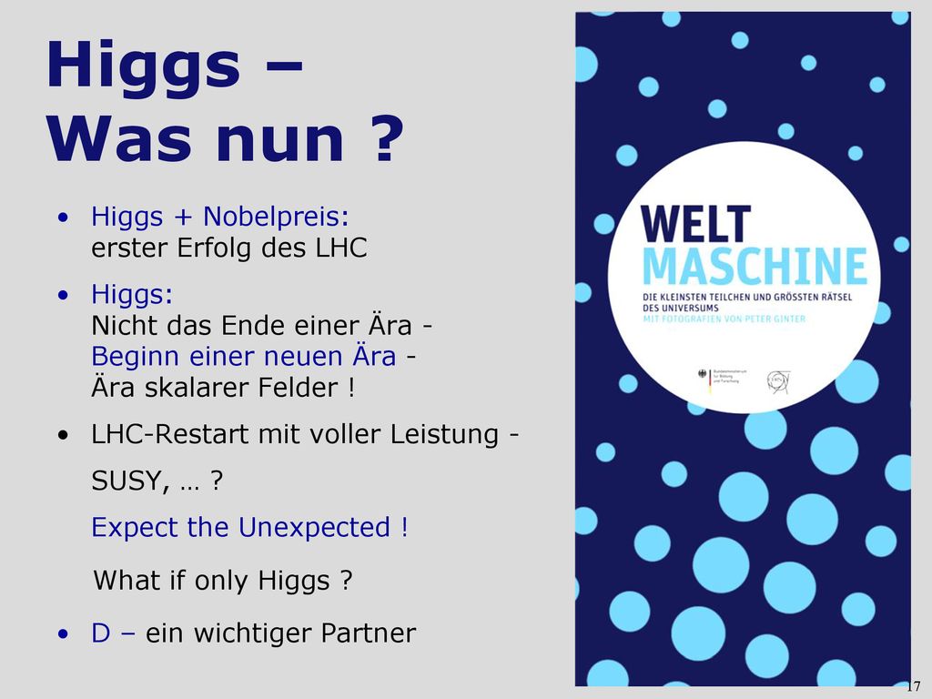 Higgs – Was nun Higgs + Nobelpreis: erster Erfolg des LHC