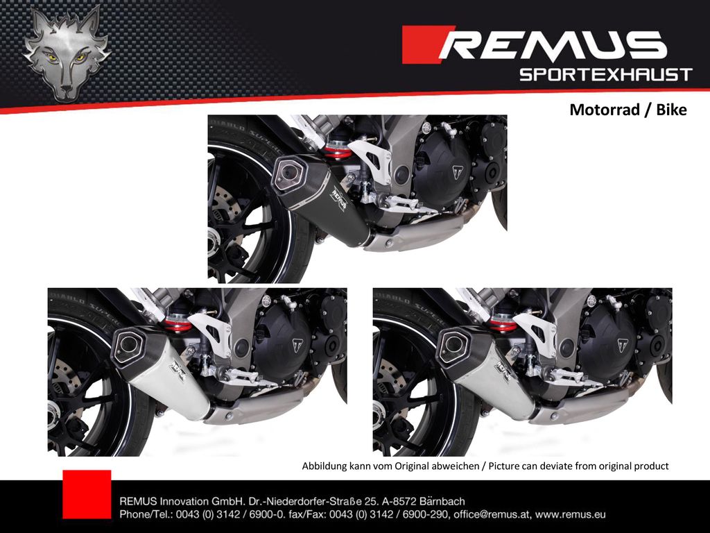 Motorrad / Bike Abbildung kann vom Original abweichen / Picture can deviate from original product