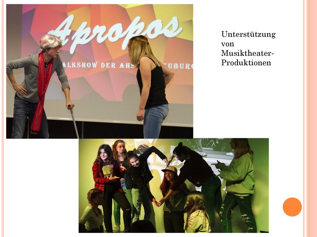 Unterstützung von Musiktheater- Produktionen